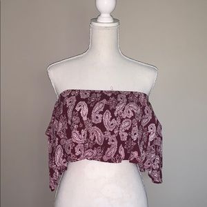 Off the shoulder tube top crop top